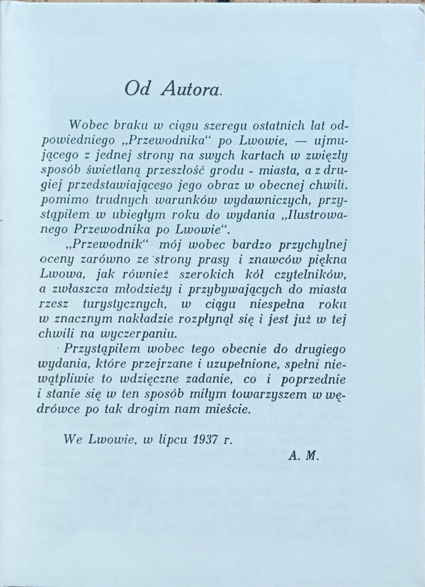 Lwów - Przewodnik dla zwiedzających miasto | reprint