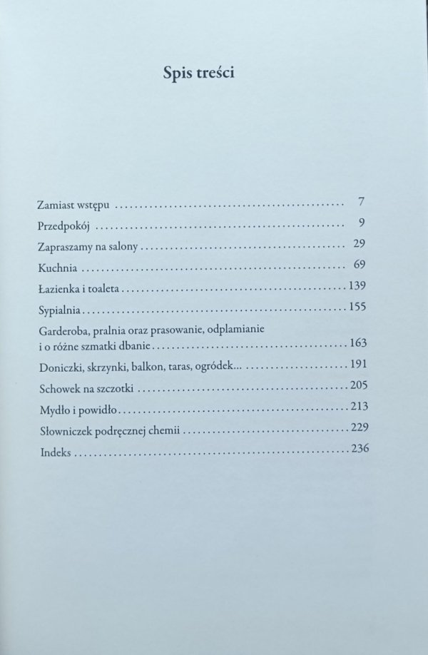 Zuzanna Talikowska Niezbędnik pani domu  - spis treści