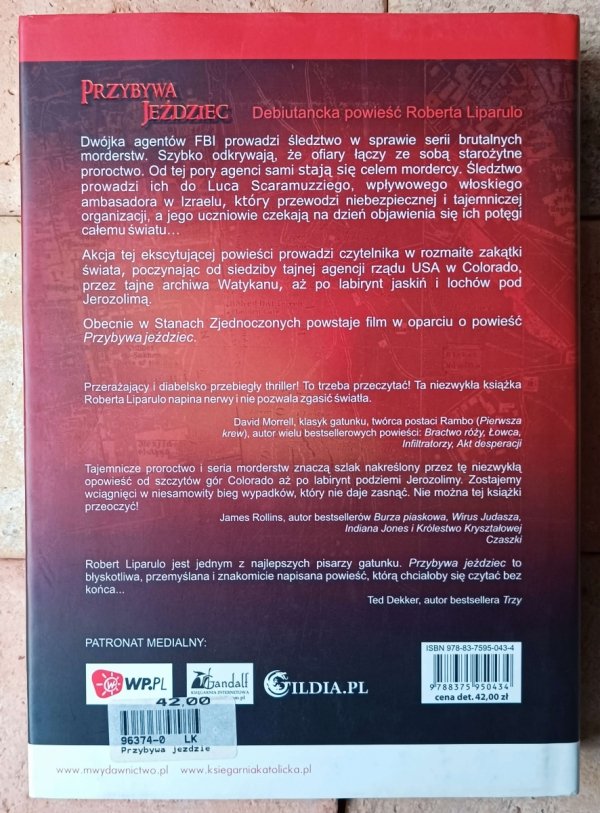Robert Liparulo • Przybywa jeździec - okładka