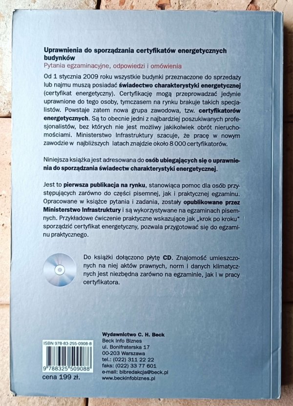 Marcin Matosiuk • Uprawnienia do sporządzania certyfikatów energetycznych budynków - okładka