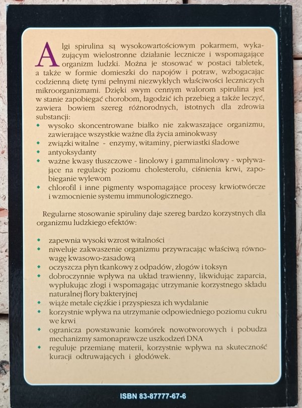 Ulrich Arndt  Mikroalgi i spirulina. Odżywka i lekarstwo
