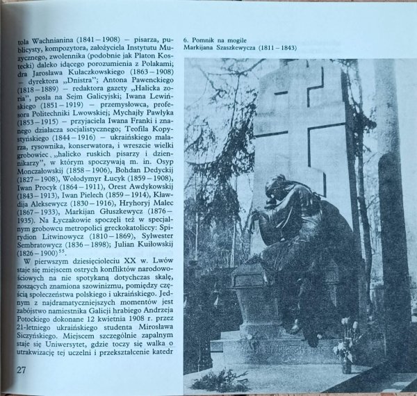 Stanisław Sławomir Nicieja Cmentarz Łyczakowski we Lwowie w latach 1786-1986 - ilustracja
