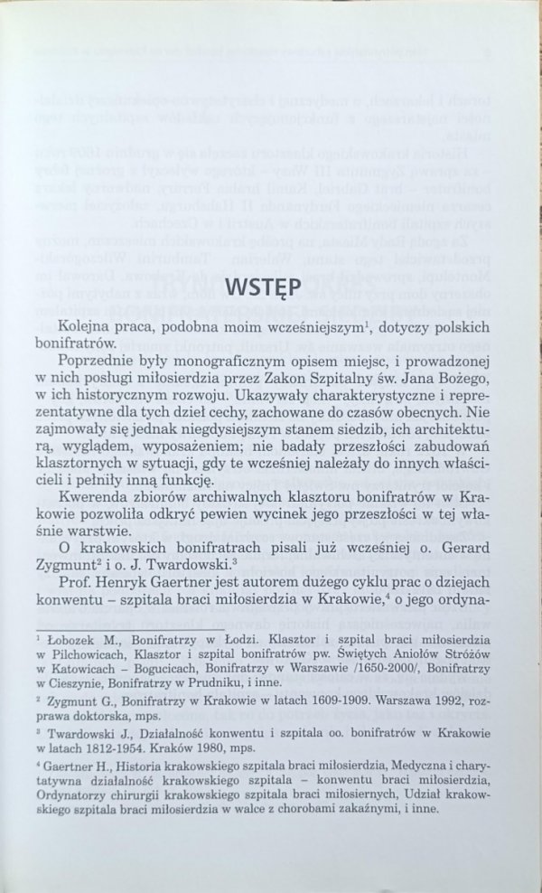 Marcin Maksymilian Łobozek - Stan potrynitarskiej zabudowy klasztornej bonifratrów Kazimierz Kraków - wstęp