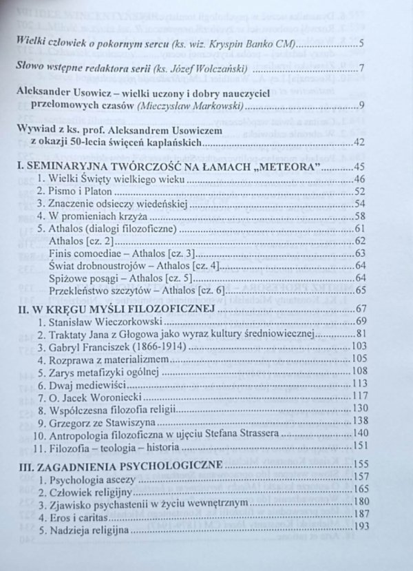 Aleksander Usowicz  Zbieracze złotych kłosów - spis treści