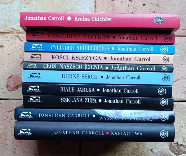  Jonathan Carroll x10 - Kraina chichów Kąpiąc lwa Kości Księżyca | komplet