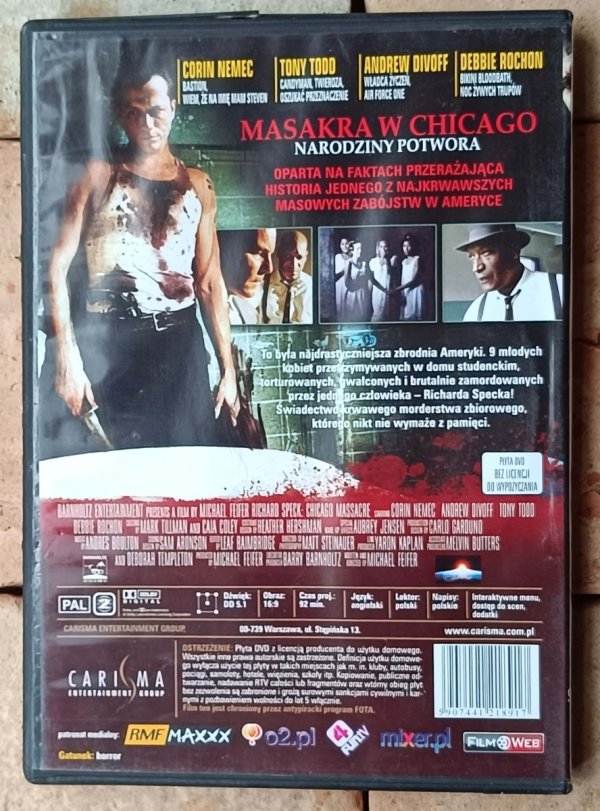 Michael Feifer Masakra w Chicago • DVD - okładka