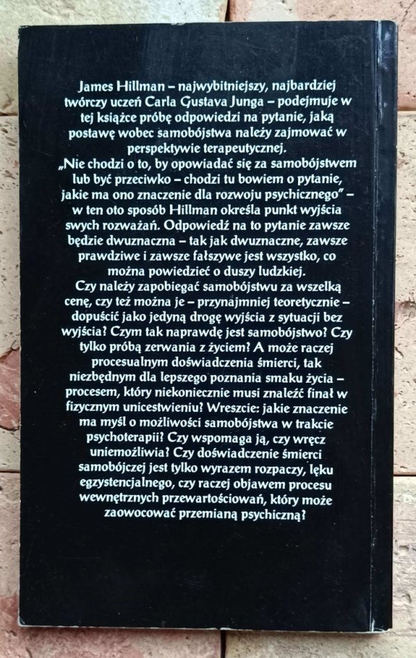  James Hillman - Samobójstwo a przemiana psychiczna - okładka