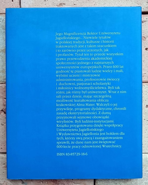 Pietrzyk Zdzisław - Poczet rektorów Uniwersytetu Jagiellońskiego - okładka