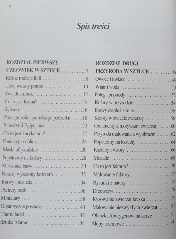 Anthea Peppin Helen Williams  Sztuka i ty, spis treści