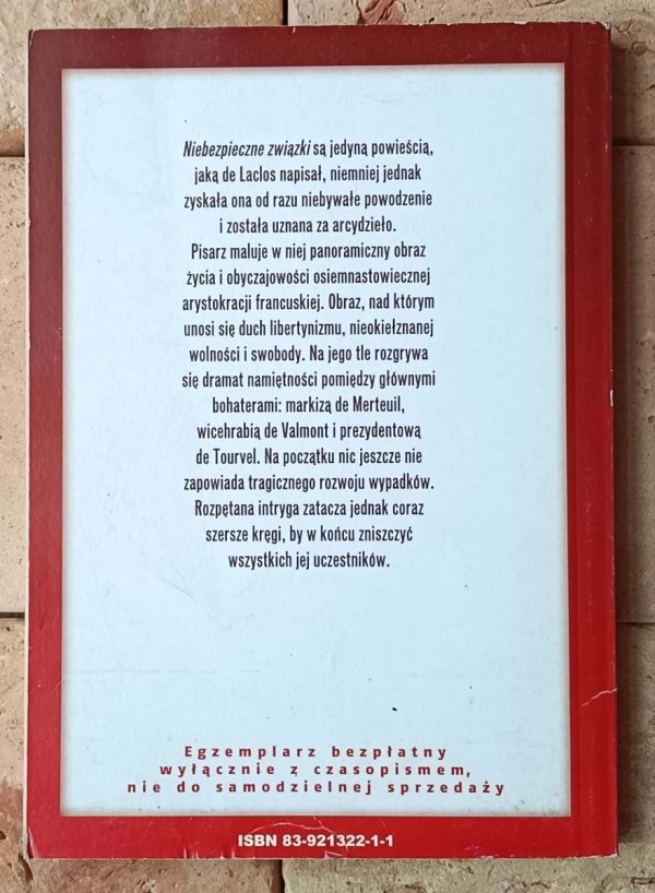 Pierre Choderlos de Laclos • Niebezpieczne związki  - okładka