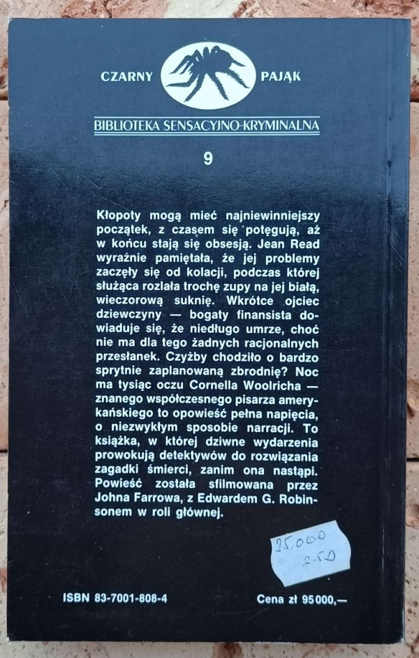 Cornell Woolrich Noc ma tysiąc oczu - okładka