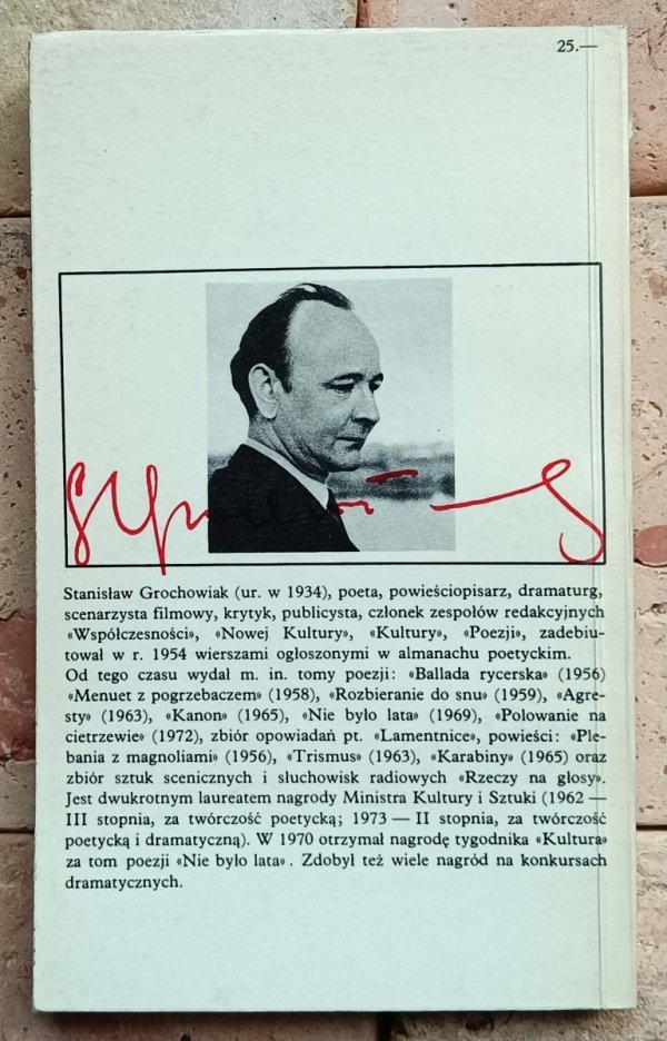 Stanisław Grochowiak - Rzeczy na wersety i głosy - okładka