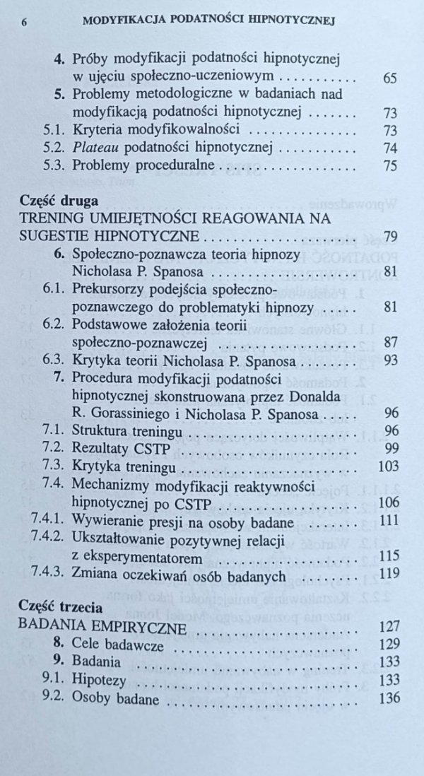 Agnieszka Niedźwieńska - Modyfikacja podatności hipnotycznej. Analiza teoretyczna i empiryczna