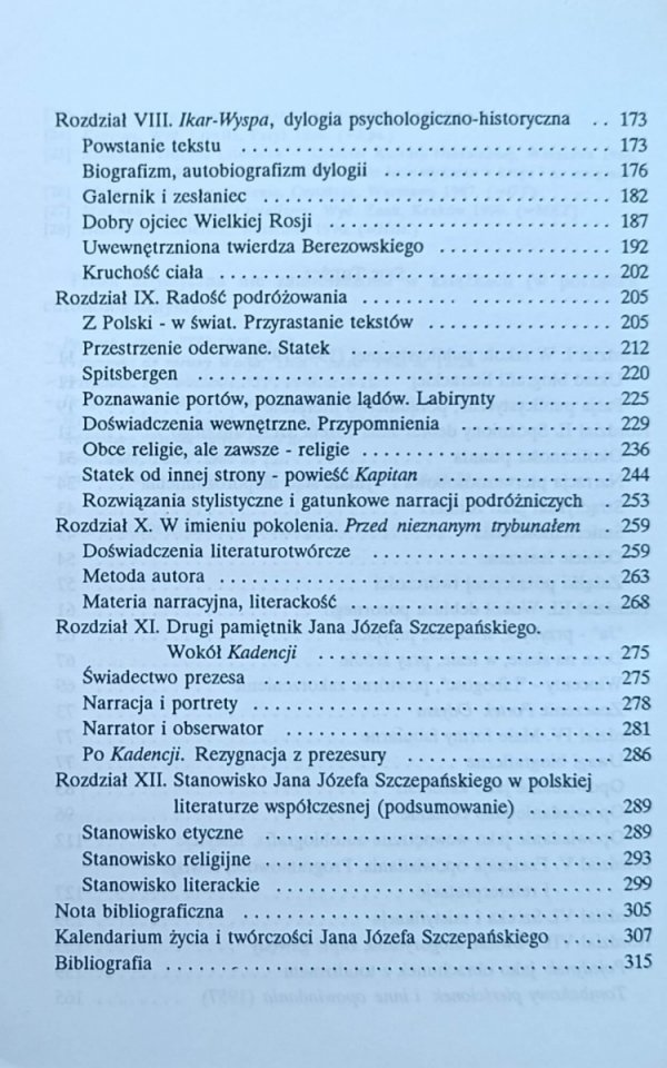 Andrzej Sulikowski • 'Nie można świata zostawić w spokoju'. O twórczości Jana Józefa Szczepańskiego - spis treści