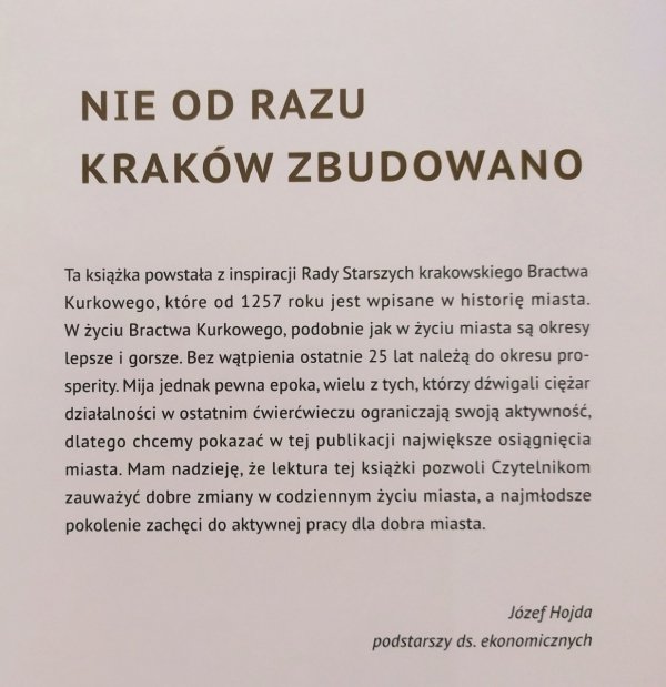 red. Marian Satała Nie od razu Kraków zbudowano