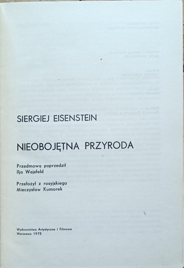 Siergiej Eisenstein - Nieobojętna przyroda