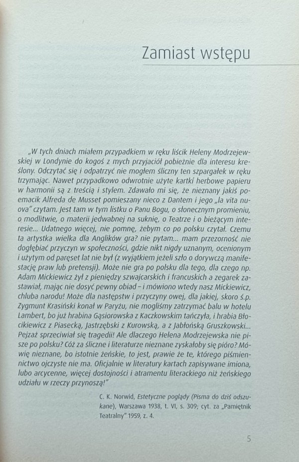 Emil Orzechowski • Helena Modrzejewska. Artykuły, referaty, wywiady, varia - wstęp