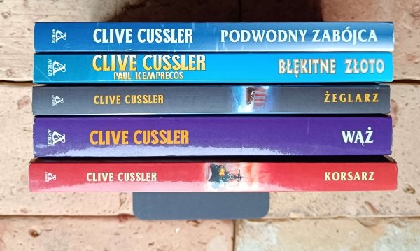 Clive Cussler x5 Wąż Żeglarz Korsarz i inne | komplet