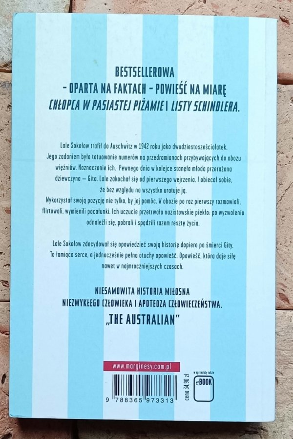 Heather Morris - Tatuażysta z Auschwitz - okładka