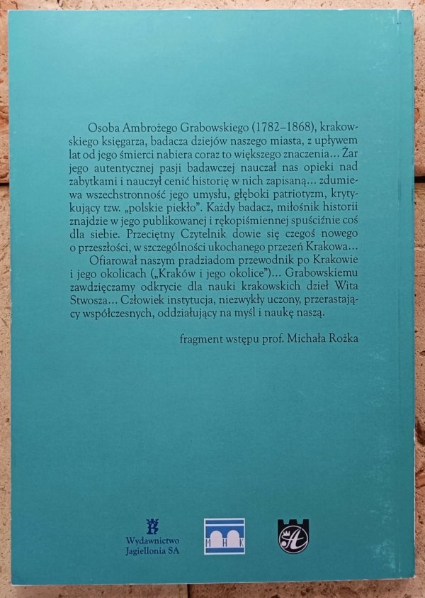 Ambroży Grabowski  Zajęcia i zawody w dawnym Krakowie - okladka