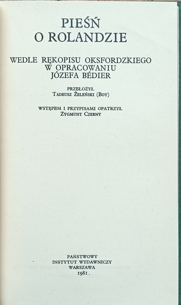 Pieśń o Rolandzie | Bibliotheca Mundi