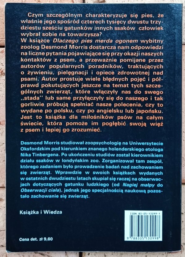 Desmond Morris Dlaczego pies merda ogonem. O czym mówi nam zachowanie psa - okladka