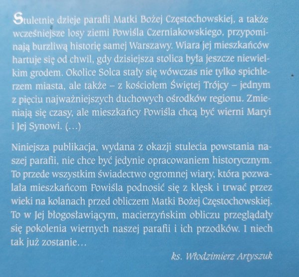 Wpatrzeni w Jej oczy. 100 lat parafii Matki Bożej Częstochowskiej na Powiślu