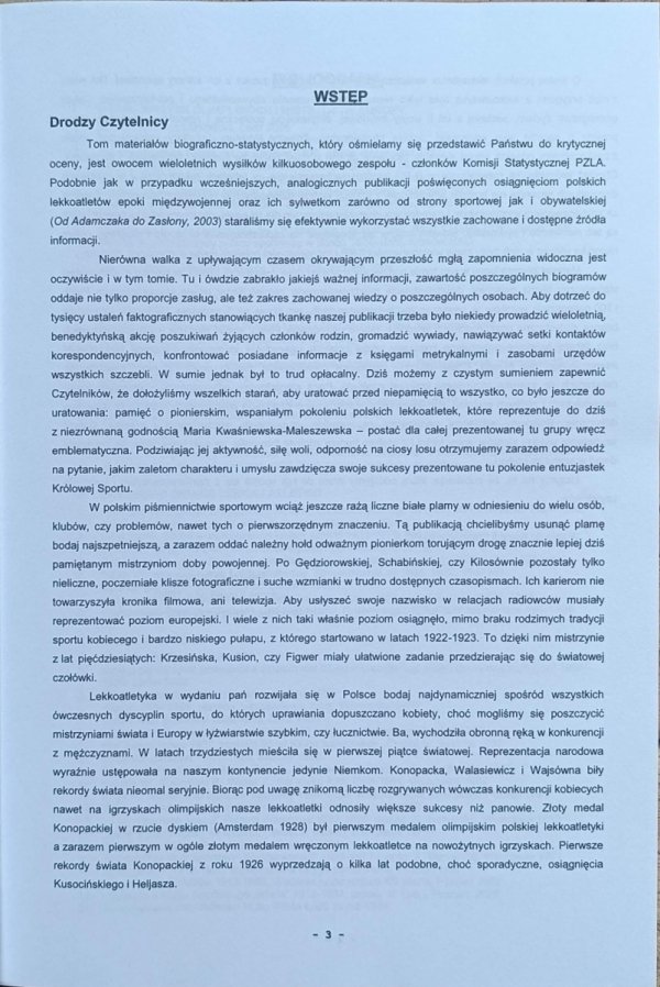 Henryk Kurzyński - Historia polskiej kobiecej lekkoatletyki w okresie międzywojennym - wstęp