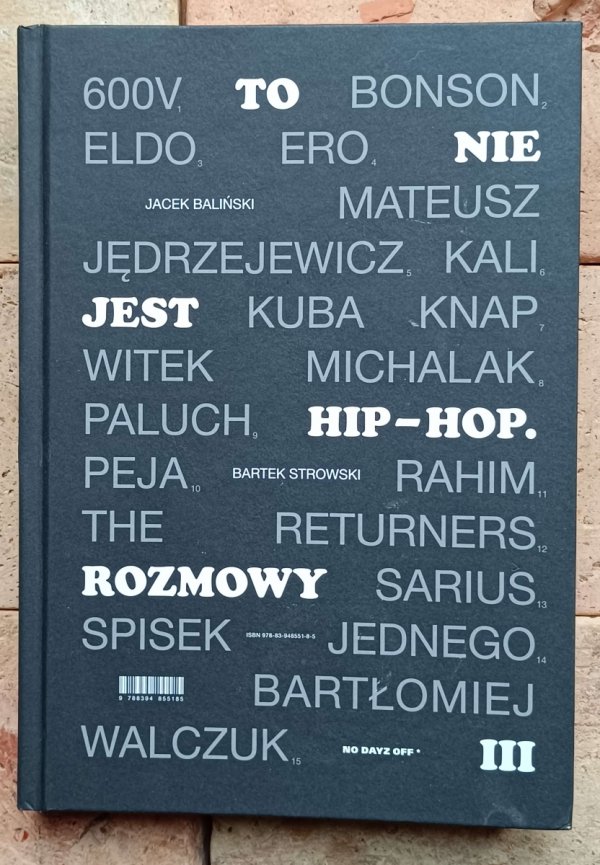Jacek Baliński, Bartek Strowski - To nie jest hip-hop - tom 3 - okładka