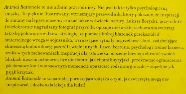 Paweł Fortuna, Łukasz Bożycki Animal Rationale. Jak zwierzęta mogą nas inspirować?