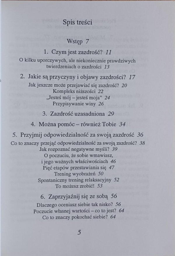 Merkle Rolf Zazdrość. Skąd się bierze i jak ją przezwyciężyć - spis tresci