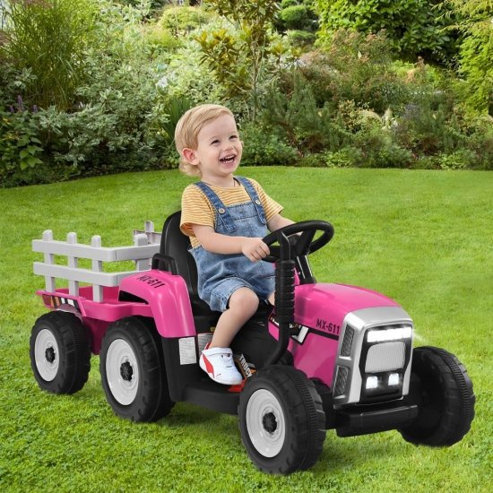 Traktor elektryczny z przyczepką dla dzieci COSTWAY