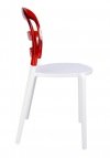 Krzesło CARMEN czerwone - oparcie poliwęglan