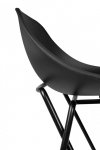 Krzesło barowe PERSY czarne 66 - polipropylen, metal