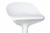 Krzesło barowe BENT biały - z regulacją wysokości, polipropylen