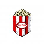 Naprasowanka - kieszeń 5 - popcorn - dziecięca