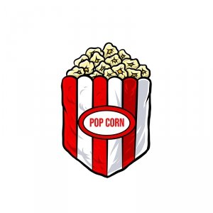 Naprasowanka - kieszeń 5 - popcorn - dziecięca