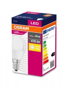 Żarówka Led 5,5W E14 Kulka Osram Ciepła 2700K