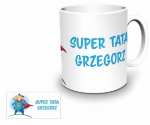 Kubek biały Super Tata - Studioix.pl