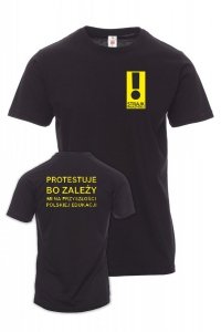 Koszulka z nadrukiem - PROTESTUJE bo zależy mi na przyszłości edukacji - STRAJK