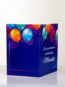 Zaproszenie urodzinowe z balonami 10x15 M32
