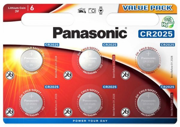 Cr2025 6Bl Panasonic Bateria