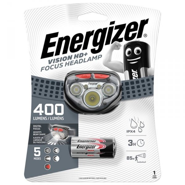 Latarka Energizer Czołówka Vis Hd+ Focus 400 Szara