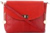 Kožené kabelka listonoška Vittoria Gotti červená V71013