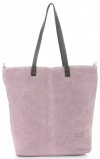 Kožené kabelka shopper bag Vera Pelle pudrová růžová 80041