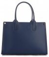 Kožené kabelka kufřík Vittoria Gotti tmavě modrá V8239