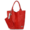 Kožené kabelka shopper bag Vittoria Gotti červená B23