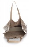 Kožená kabelka Shopper Bags kosmetickou kapsičkou béžová