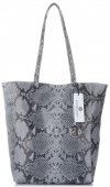 Kožené kabelka shopper bag Vittoria Gotti světle šedá V16299