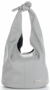 Kožené kabelka shopper bag Vittoria Gotti světle šedá V693658